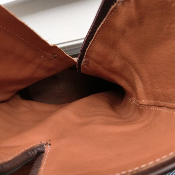Napoleoni  Brown Suede And Leather Boots Made in Italy Size  37 - Picture 6 of 9